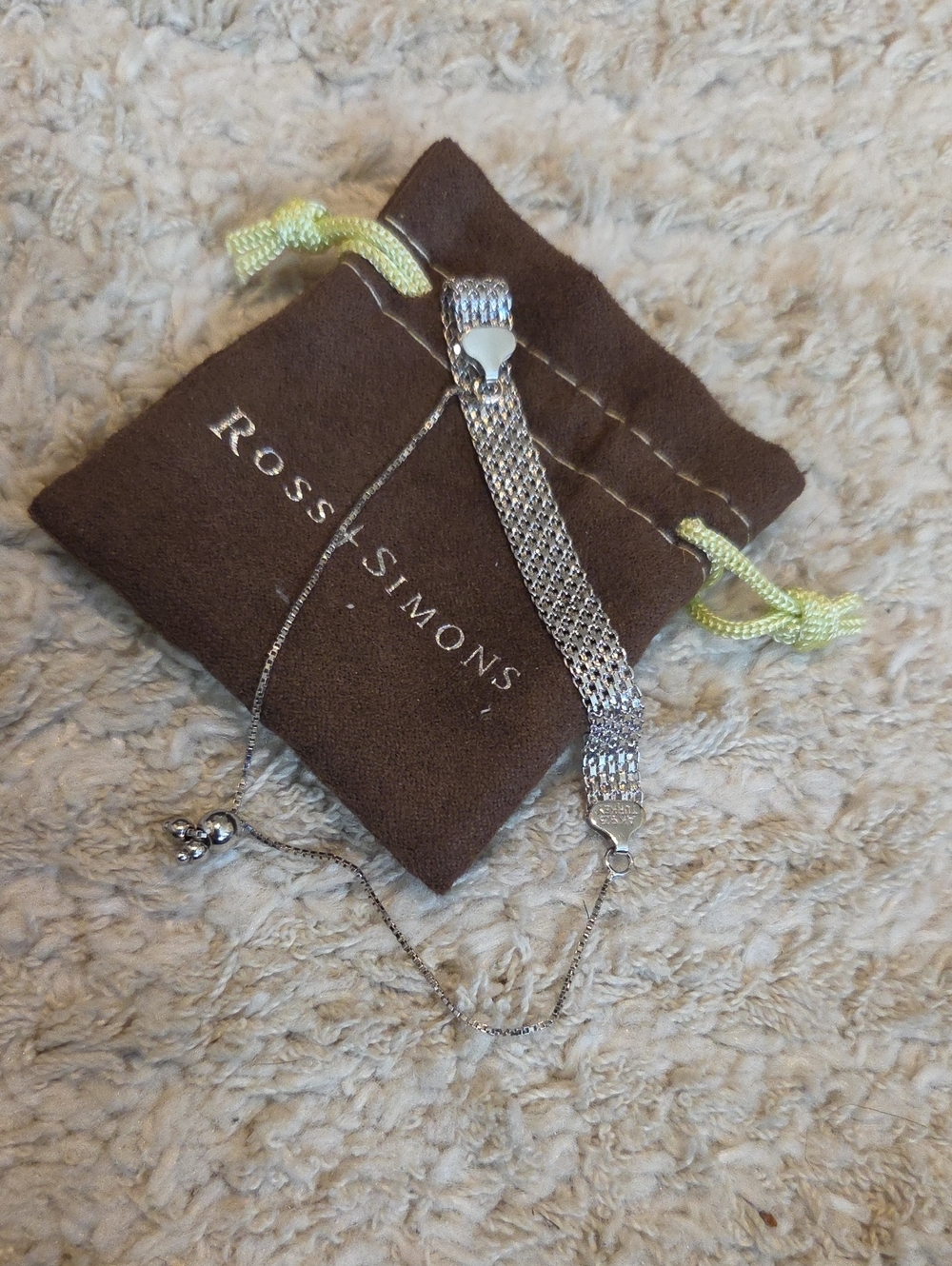 Ross-Simons Sterling Silver Multi-Strand Mesh Bracelet with Slider